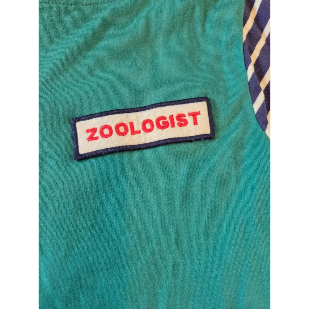 Mini Boden Zoologist Zoo Giraffe Back to School Appliqué Jersey Dress Girls 9-10